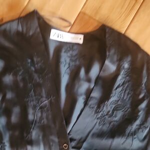 Zara Black Vest Elegant Satin Finish